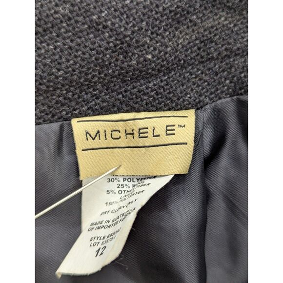 VTG Michele Wool Maxi Skirt Size 12 Lagnlook Cottage Peasant Southwest Fringe - Picture 12 of 13